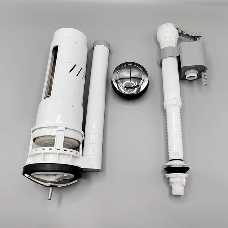 抽水马桶水箱配件排水阀进水阀通用连体坐便器上水阀出水双按下水