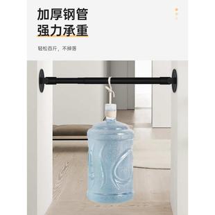 KI9S万向伸缩杆异型斜角浴室卫生间浴帘杆支撑挂杆免打孔不锈钢收