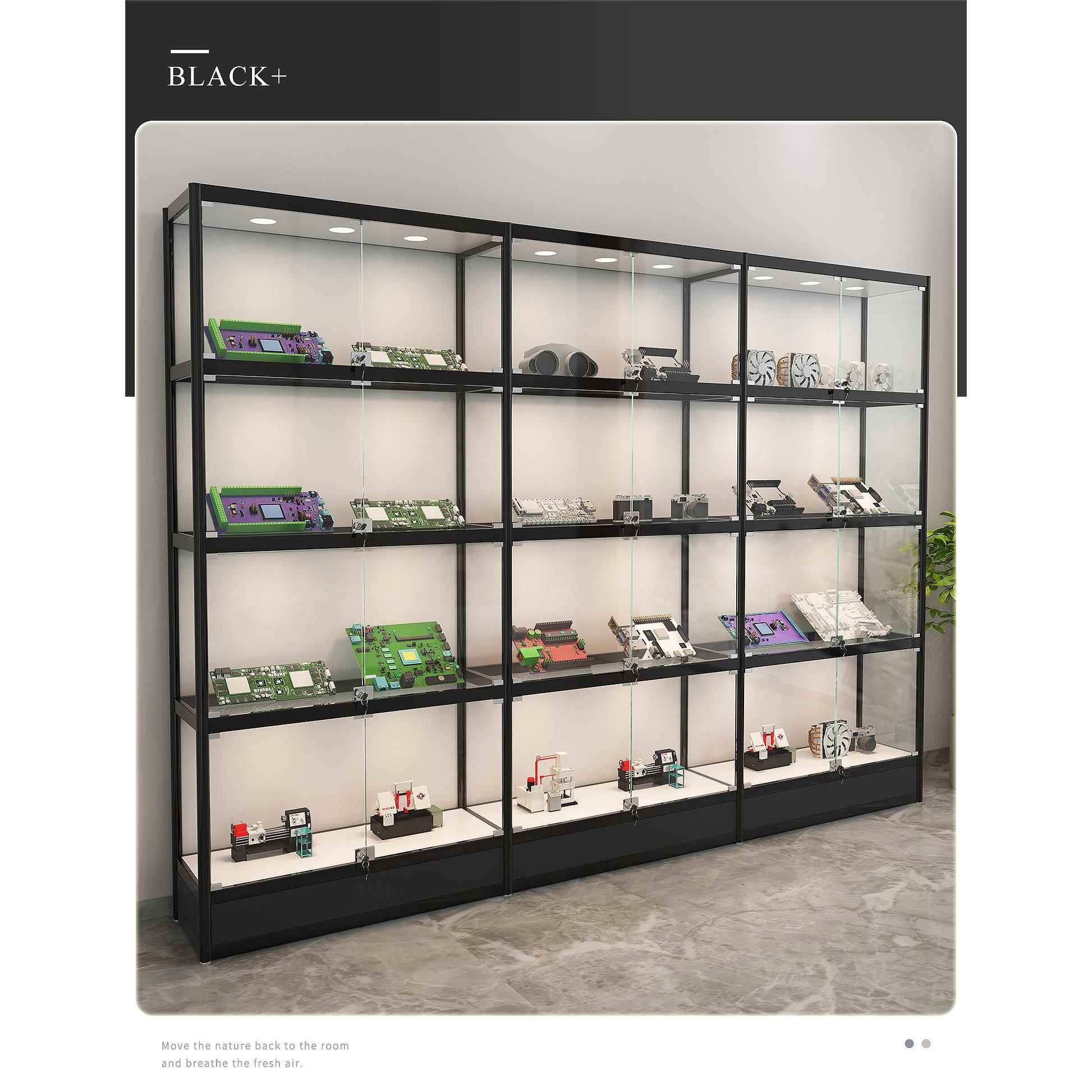 展示柜带锁玻璃门礼品样板展示架电脑配件电子产品展示柜陈列架