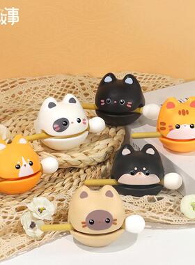 解压小木鱼摆件办公桌面情绪治愈好物可爱佛系木鱼敲打小礼物