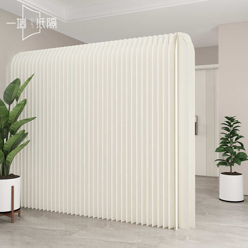 屏风隔断发光可折叠客厅办公室空间分隔简约移动免打孔背影墙