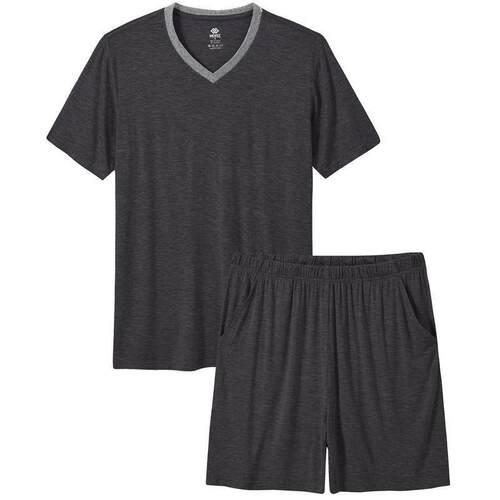 I 14129 Modal plus size men home set 莫尔大码士家居服套