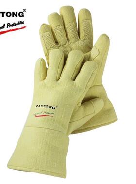 卡司顿ABY-5T-34耐高温手套500度耐磨隔热手套工业锅炉防烫手