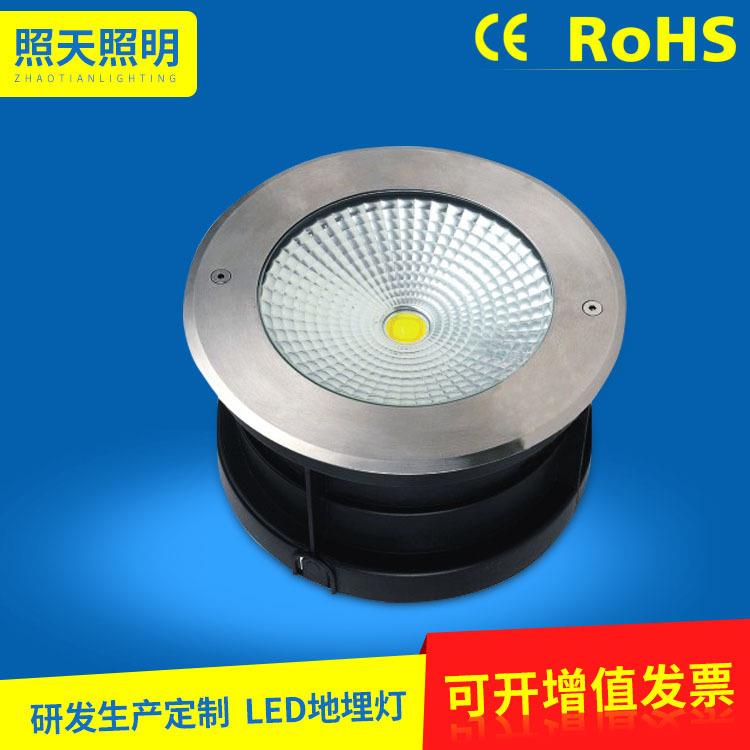 cob嵌入式地埋灯圆形埋地灯景观庭院灯不锈钢防水地脚灯户外防水