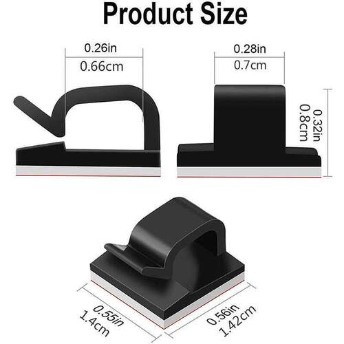 10/20/50PCS Cable Organizer Clips Wire Winder Holder Earphon