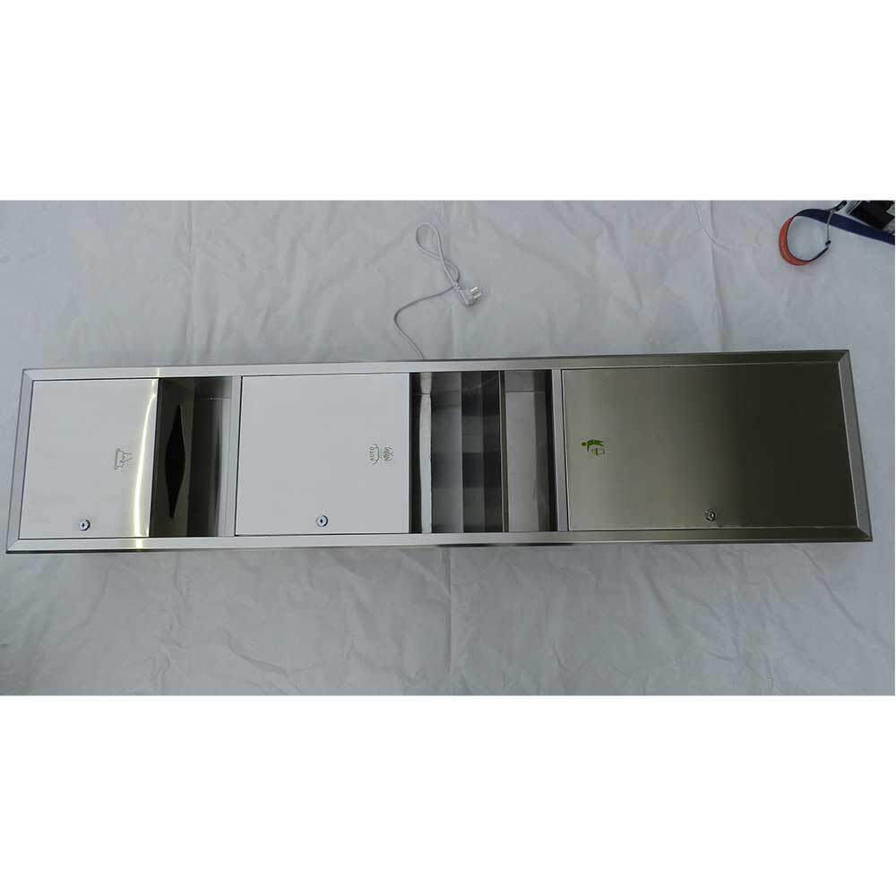 三合一不锈钢抽纸柜 多用途工程抽手纸柜带垃圾桶