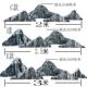 雪浪石切片组合园林庭院景观石泰山石枯山水石头假山室内造景摆件