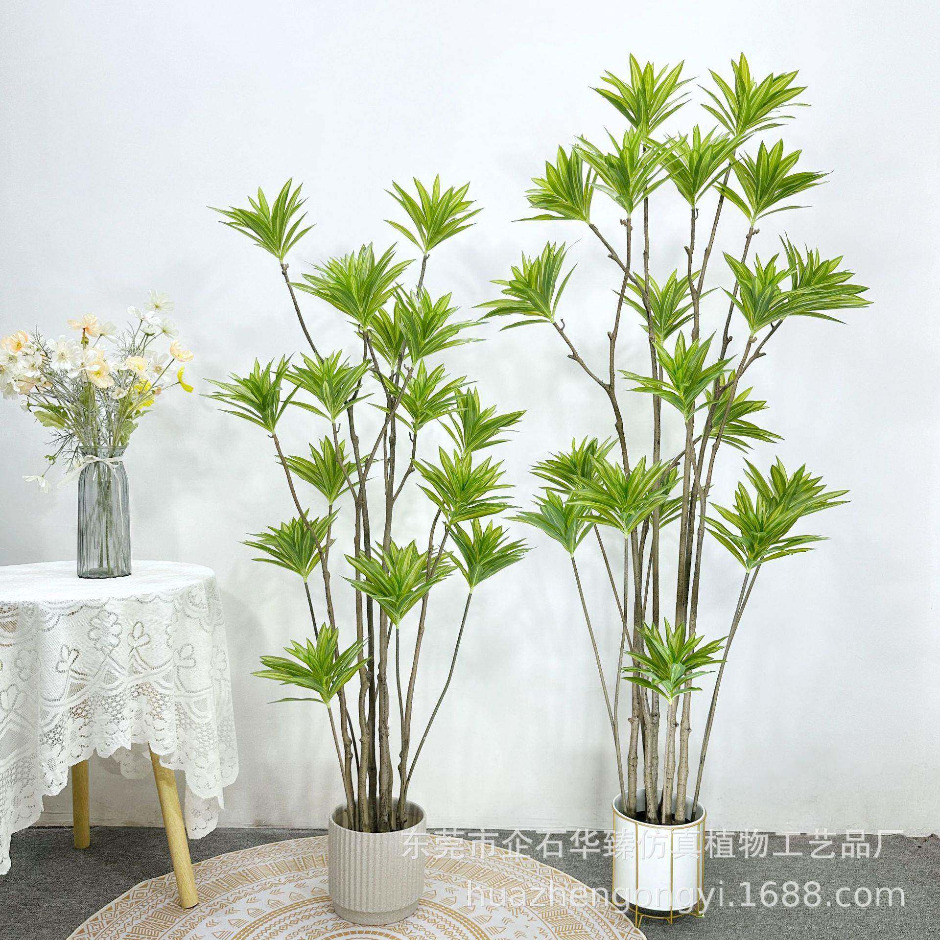 仿真绿植百合竹网红露营风假植物盆栽家居室内装饰摆件绿植