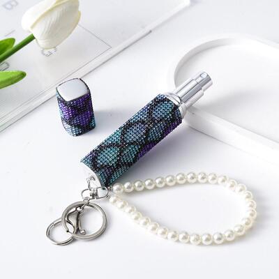 Diamond set 10ml perfume dispenser key chain belt香水分装瓶