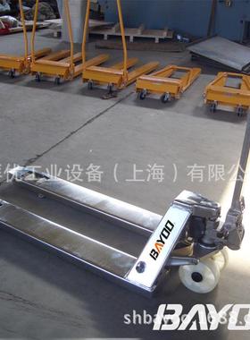 不锈钢搬手动压运叉车,不锈钢叉车,不锈液钢QWU地推牛,手动液压车