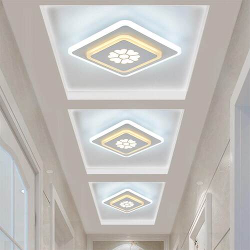 Led方形通道灯走廊灯简约现代菱形入口灯创意天花板管聚光灯隐蔽