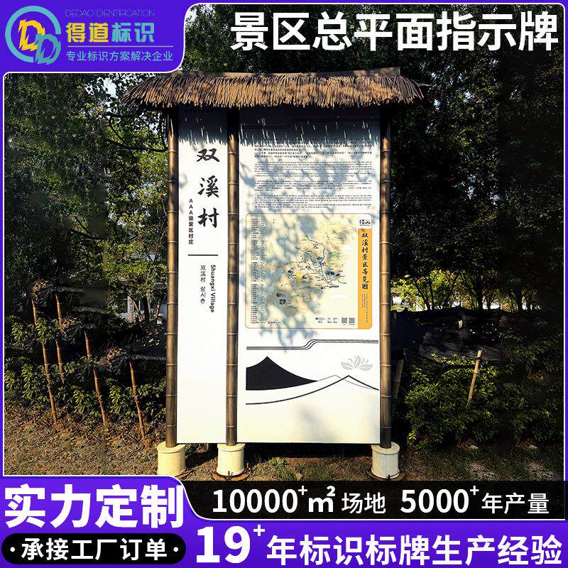 景区总平面指示牌户外全景地图导览台导视牌景点立式介绍牌指示牌