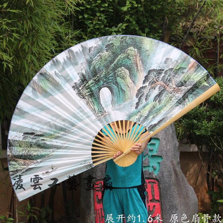 大挂扇桂林山水扇工艺折扇办公室家居装饰扇子宣纸扇中国风礼品扇