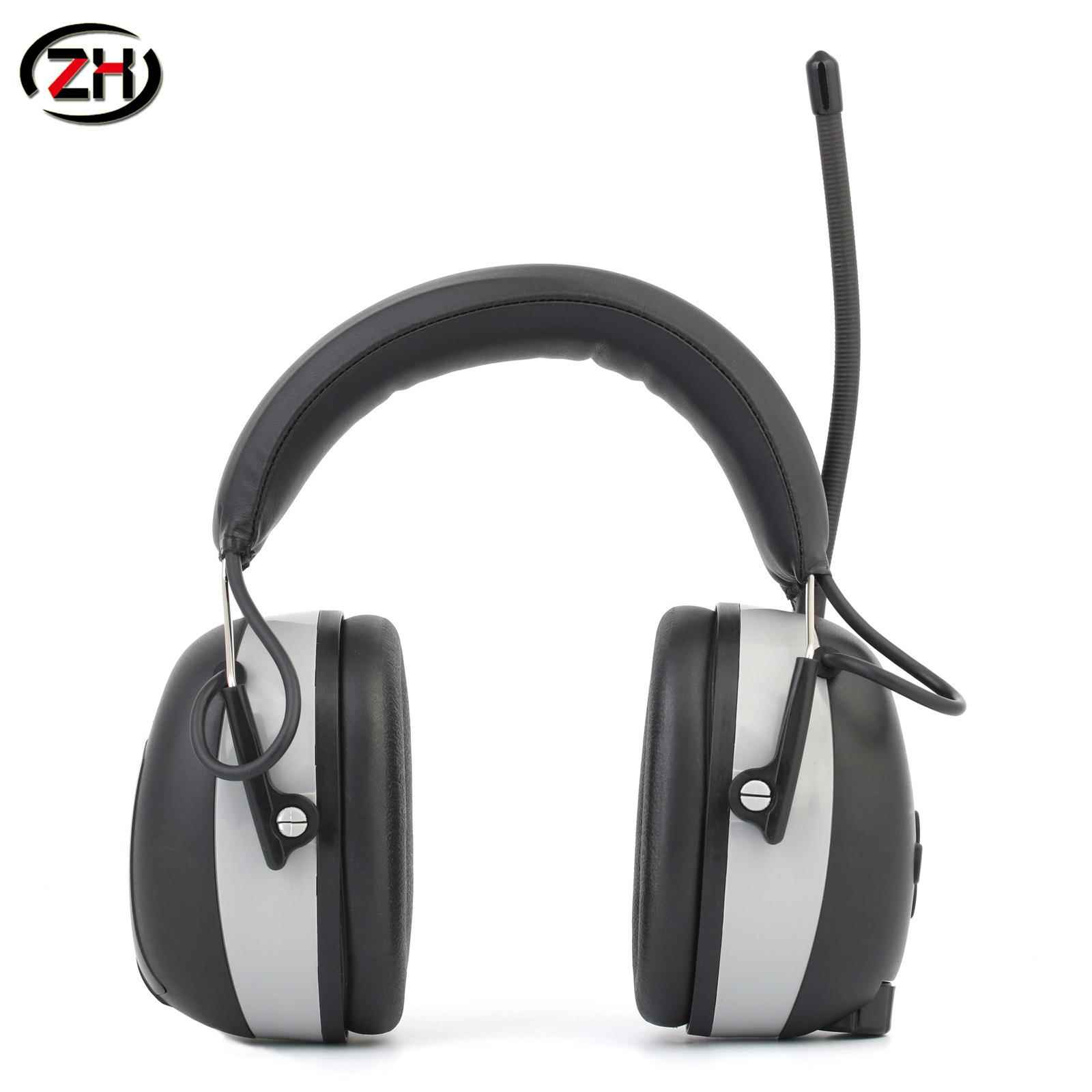FM/AM收音耳罩隔音防护降噪耳塞割草休息看书可外接音源耳机头戴