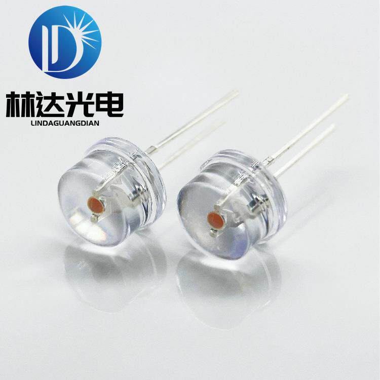 优质供应F8草帽粉红直插发光二极管8mm点3V高亮led灯珠三安芯片