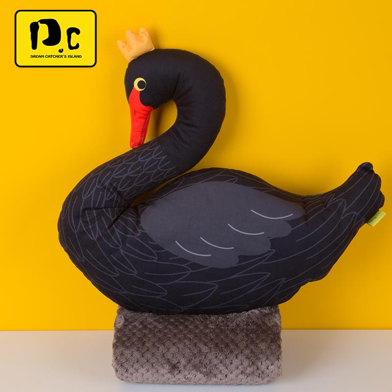 高档捕梦岛 天鹅可抱枕被子两用调毯 空爱办公室家居午休腰靠礼盖