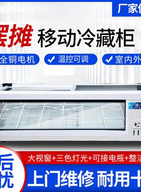 冷藏展示柜商用可移动小型冰箱冷冻柜三轮车摆摊冰柜小吃炸串台式