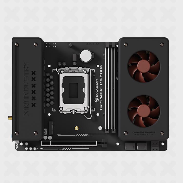 铭瑄 终结者 H770 YTX主板 Xikii Industry 装甲 猫头鹰定制版