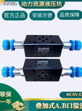 MCRV-02W/MCRV-03W液压螺纹插装叠加式溢流阀
