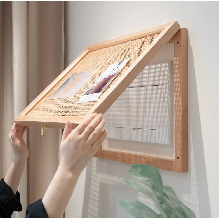 木工小舅 实木电表箱遮挡藤编挂画 画 诧寂风电表盒装饰画 画玄关