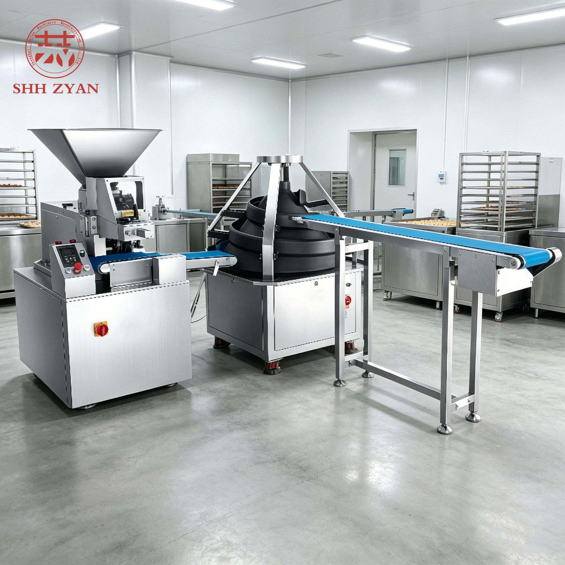 商用连续面团滚圆分块机跨境Continuous Dough Rounding Machine