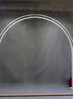 新款婚庆铁艺弧形架子婚礼舞台背景加厚拱门白色U型架子花门插花