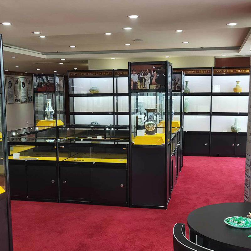 古董珠宝古玩奢侈品展示柜博物馆工艺礼品展柜高端产品合金展架