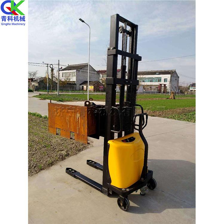 车间液压电动堆高车半自动站托742盘叉车可架移动式仓式货库物运