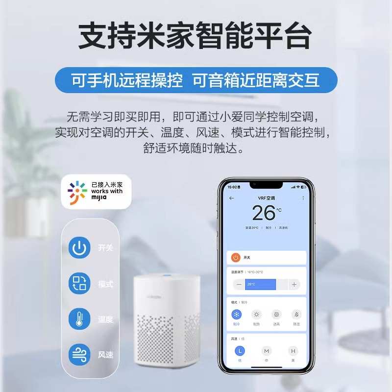 中弘VRF风管机蓝牙mesh空调智能控制器小超人中央空调网关温控器