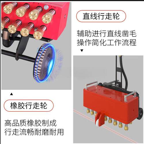 混凝土凿毛机气动手持式多头打毛机墙面桥梁手推式电动合金凿毛
