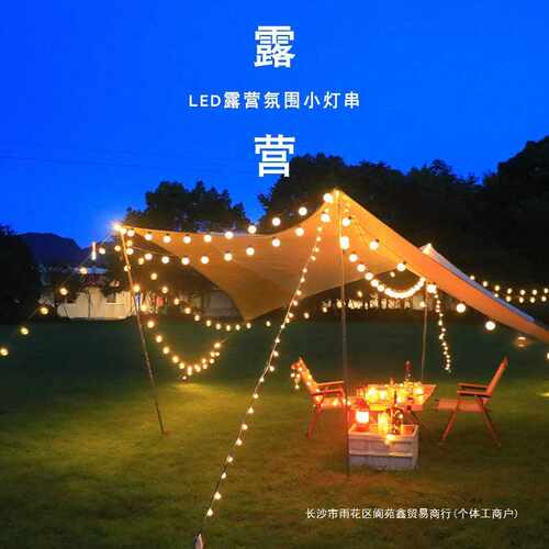 户外防水氛围灯大圆球串灯婚庆LED彩灯露营天幕帐篷装饰庭院挂灯