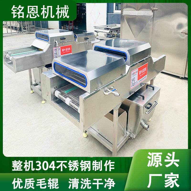 自动洗粽叶机加长型四角粽粽叶清洗机4米洗芦苇叶设备