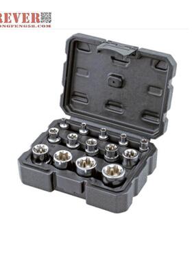 华丰巨箭14件套50BV30铬钒钢材质E型套筒组套工具套装HF-81014A