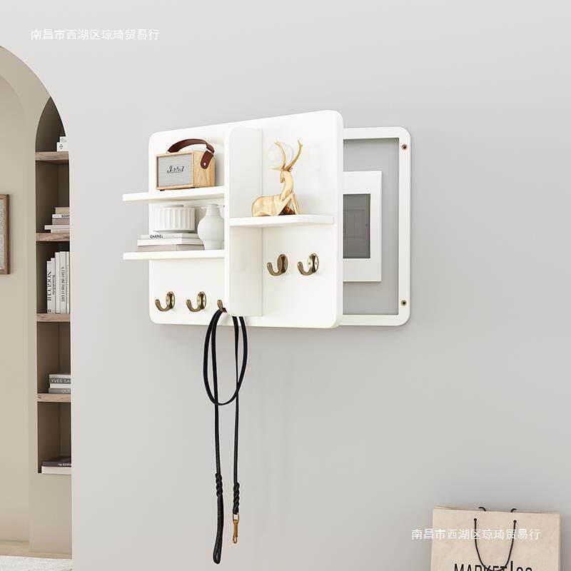 电表箱装饰画2023新款简约免打孔配电箱挂画改造置物架电闸箱遮挡