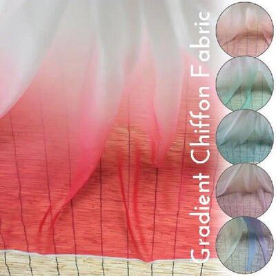 1/2/3M Rainbow Gradient Color Chiffon Fabric 30D Organza