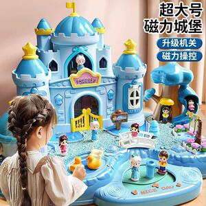 德国JK高端玩具女孩子扮家家酒艾爱莎公主磁力冰雪城堡生日礼物
