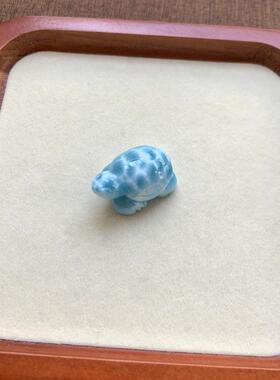 海纹石小乌龟吊坠拉利玛龙龟项坠锁骨链坠挂件规格30.2*20.6*15.3