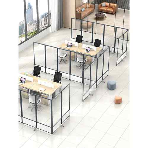 磨YSX砂亚力活动挡叠推拉屏风墙板办公室透明屏风折隔断可移动克