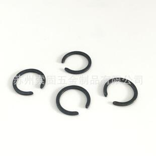 无耳轴用挡圈M200碳970钢压扁钢丝挡Φ圈4 4Φ26发轴黑承止动环
