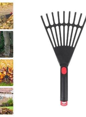 Garden Rake Plastic Leaf with Handle Gardening Plant Tool