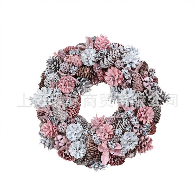欧式环圣诞节饰品迷你圣诞树件336花藤条烛台橱窗场装摆景布置挂