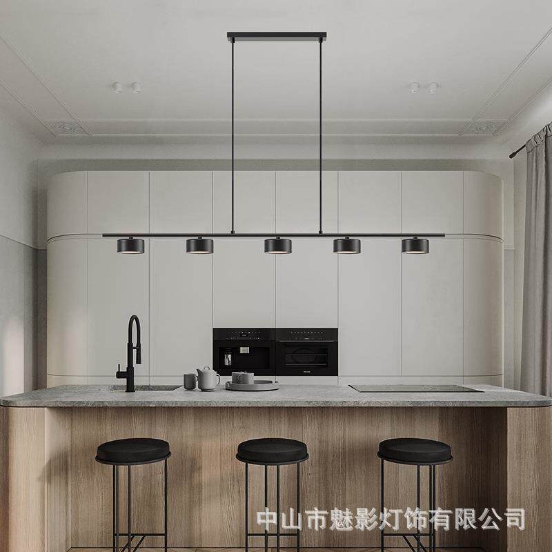 餐厅吊灯后现代北欧简约饭厅灯创意铁艺长条极简橱窗餐桌吧台灯具