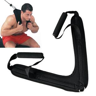 Fitness Abdominal Crunch Straps V-Shaped Drag Handle Exercis