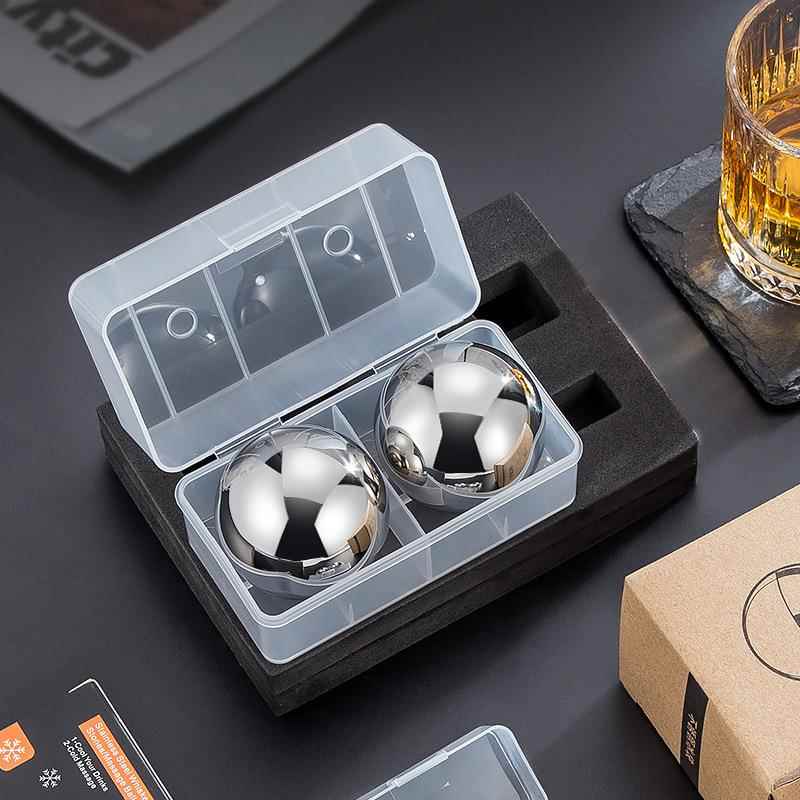 不锈钢球冰酒吧威士忌家冰球速冻冰酒用块模具冰格logo冰彩印图片