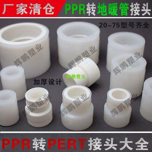 PPR转PERT全塑料转换接头 20 25 32 40 50 63 75 水管变径熔接头