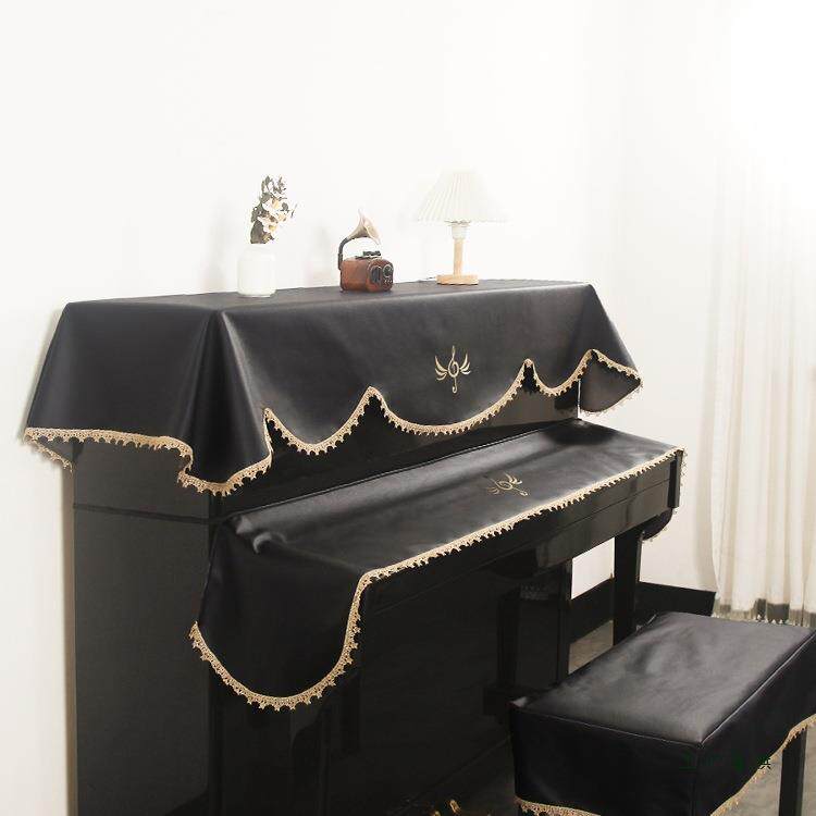 高档轻奢钢琴罩现代简约钢琴布凳套罩加厚半罩防水盖布钢琴防尘罩