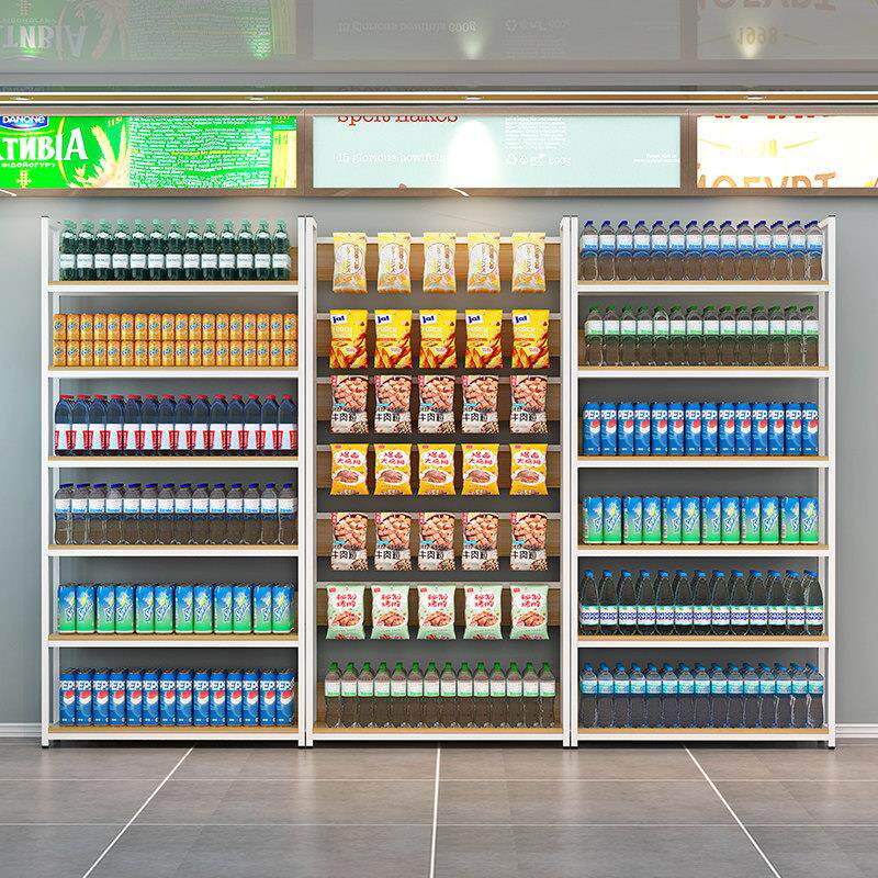 货架展示超市便利店小部化妆品具店卖酒水文饮料多架层挂钩陈列架
