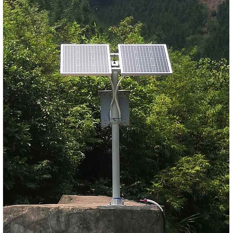 两块双太阳能电池板光伏组件法兰式立杆柱子路灯杆管配套固定支架