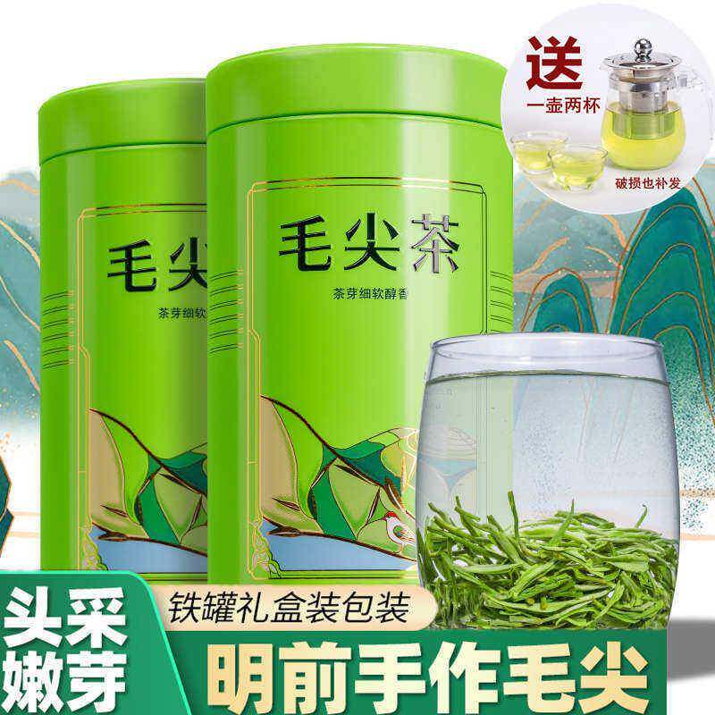 毛尖绿茶新茶叶非特级浓香型正宗高山非都匀毛尖日照充足500gs罐