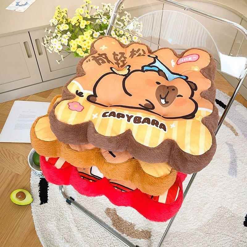 卡皮巴拉坐垫防屁股痛办公室久坐教室宿舍学生椅子垫屁垫四季通用